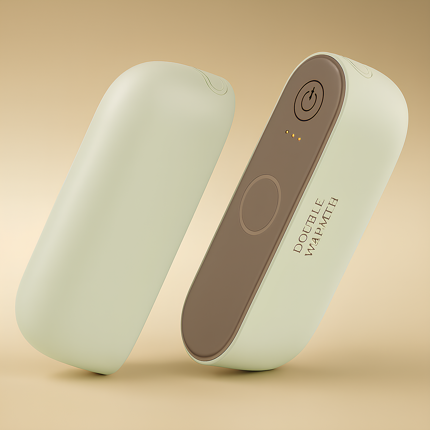 Chauffe-main rechargeable SAVYWARM™ en vert menthe, au design élégant et apaisant, offrant une chaleur douce et rapide pour un confort optimal au quotidien.